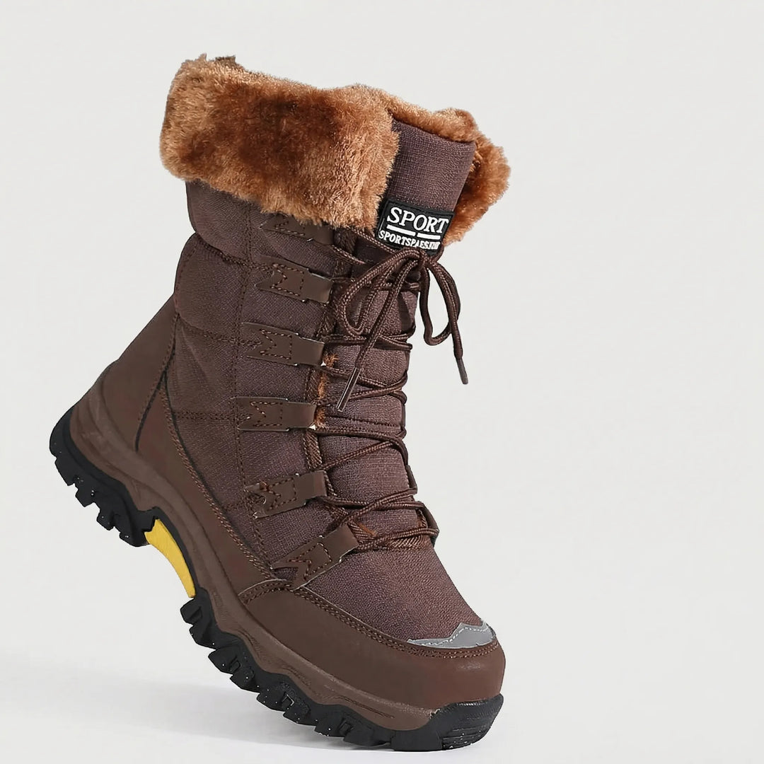Frosteva - Botas de nieve de media caña con cordones