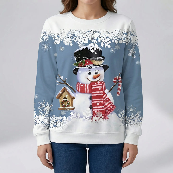 Sudadera con estampado de muñeco de nieve navideño de Frostivelle