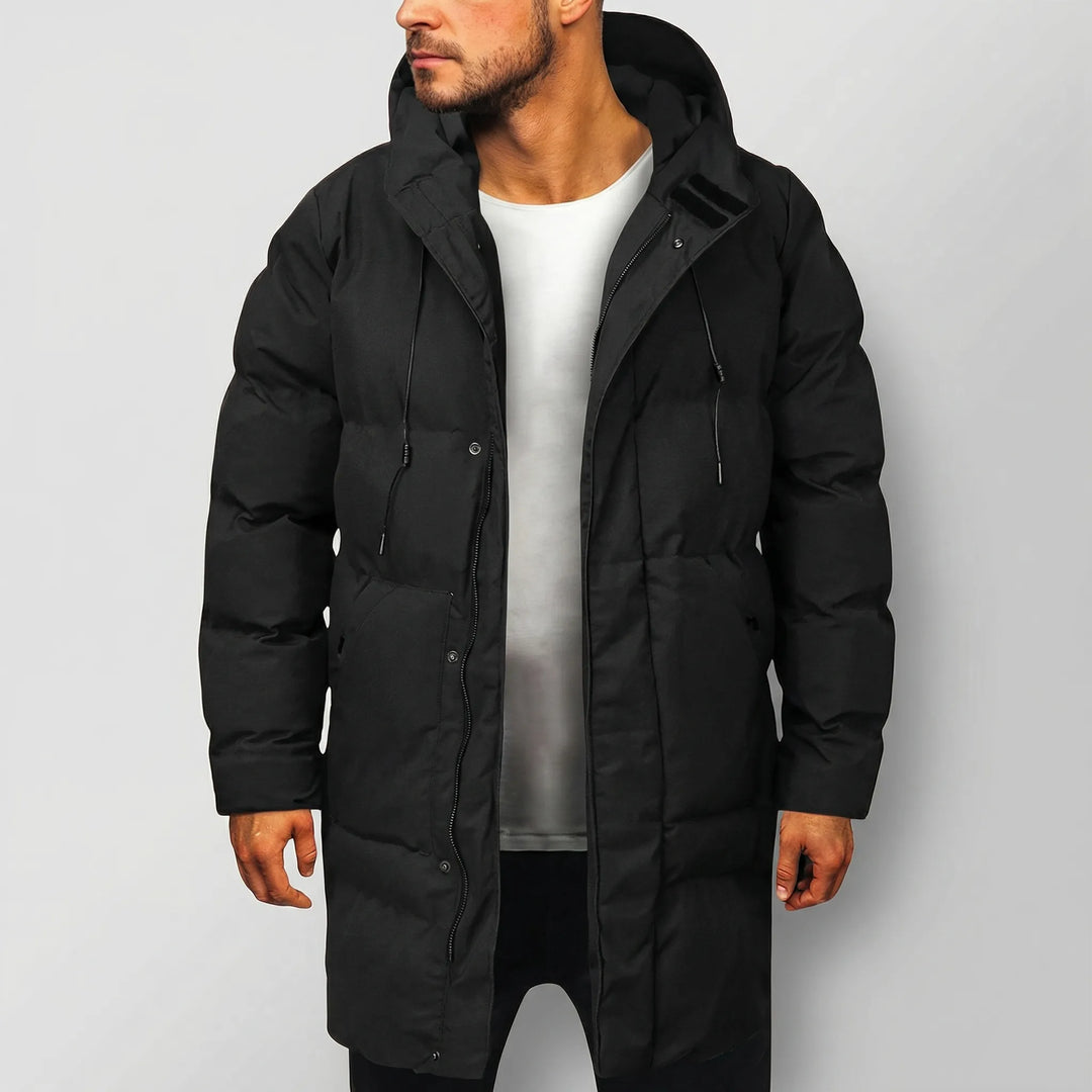 Frostlen - Parka con capucha de largo hasta la cadera