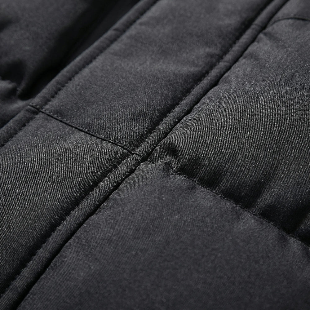 Frostven - Chaqueta acolchada con capucha de plumas para hombre