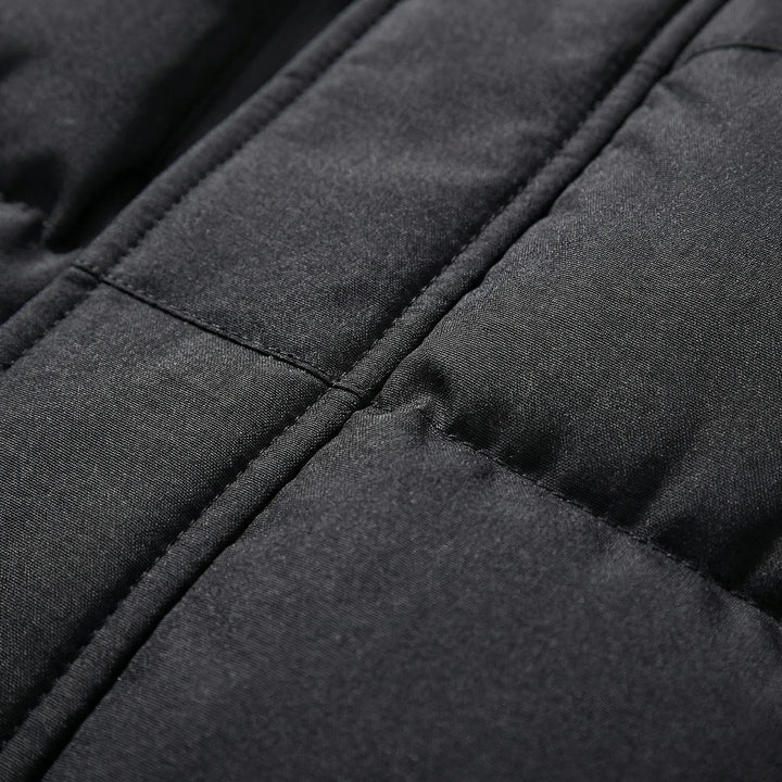 Frostven - Chaqueta acolchada con capucha de plumas para hombre