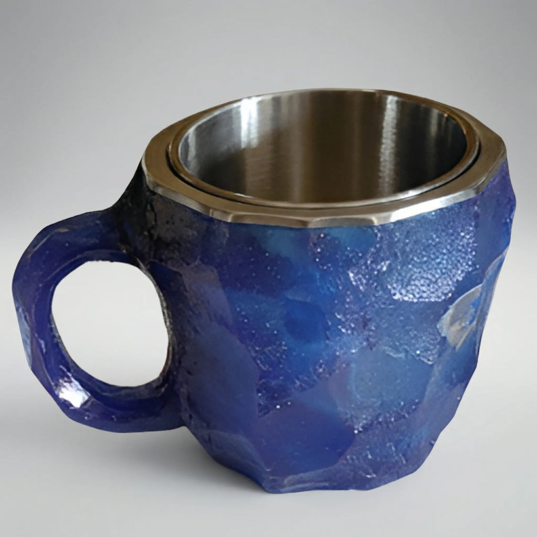 Gemlux - Taza de café con diseño de gema facetada