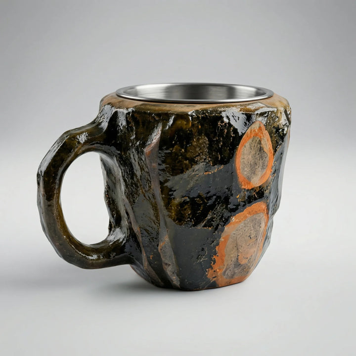 Gemlux - Taza de café con diseño de gema facetada
