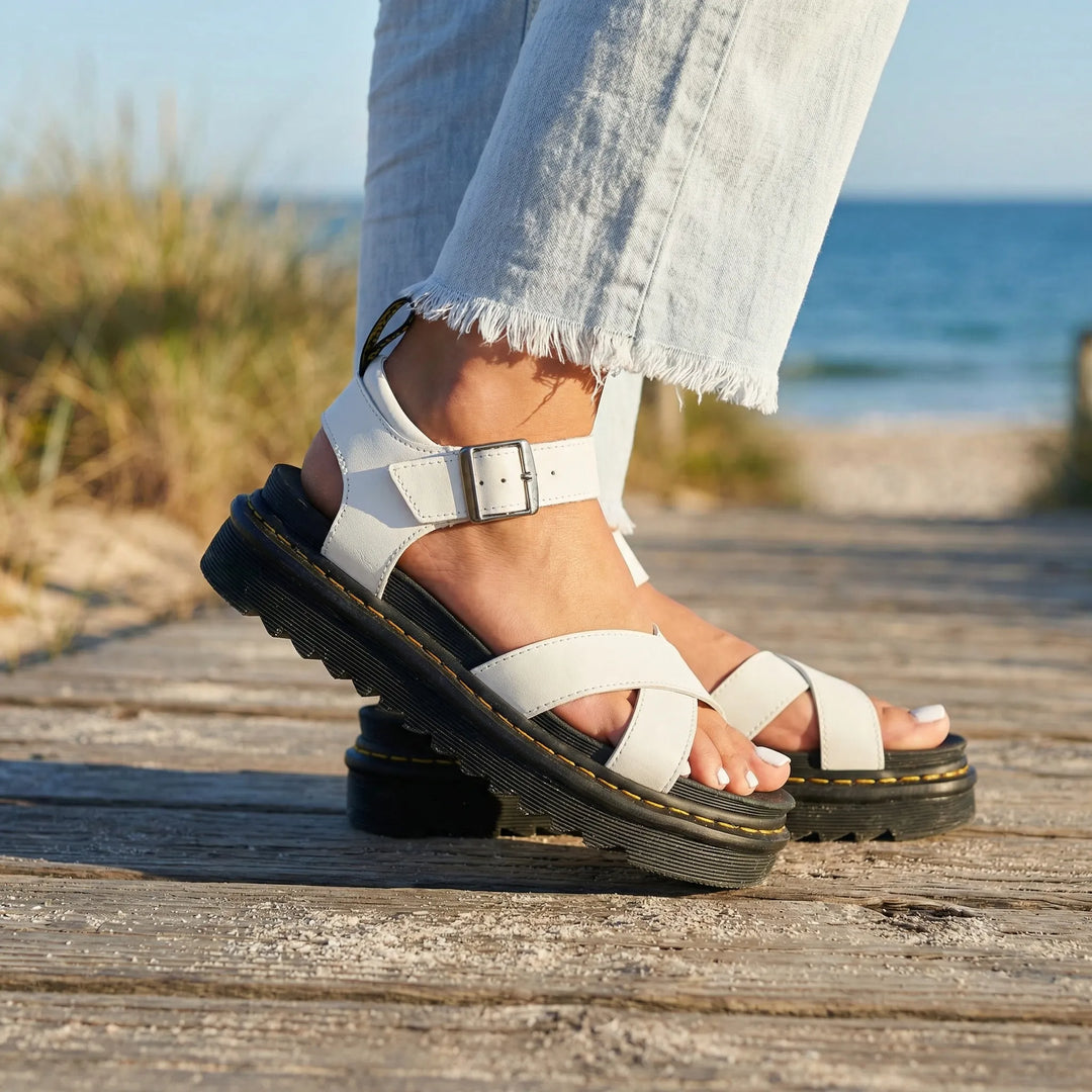 Gladrix - Sandalia gladiadora de plataforma con punta abierta