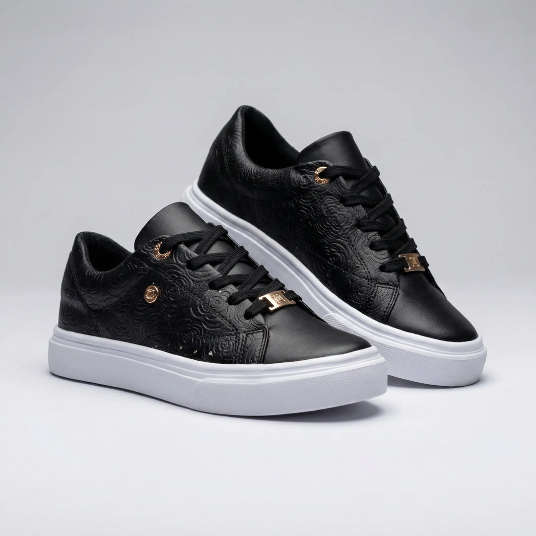 Glemsol - Zapatilla con cordones y plataforma grabada