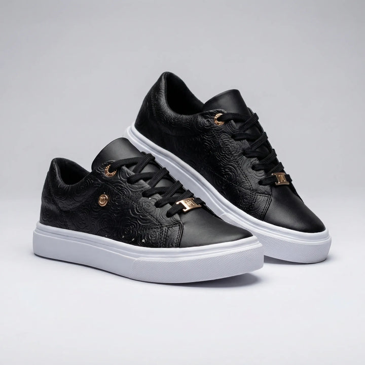Glemsol - Zapatilla con cordones y plataforma grabada