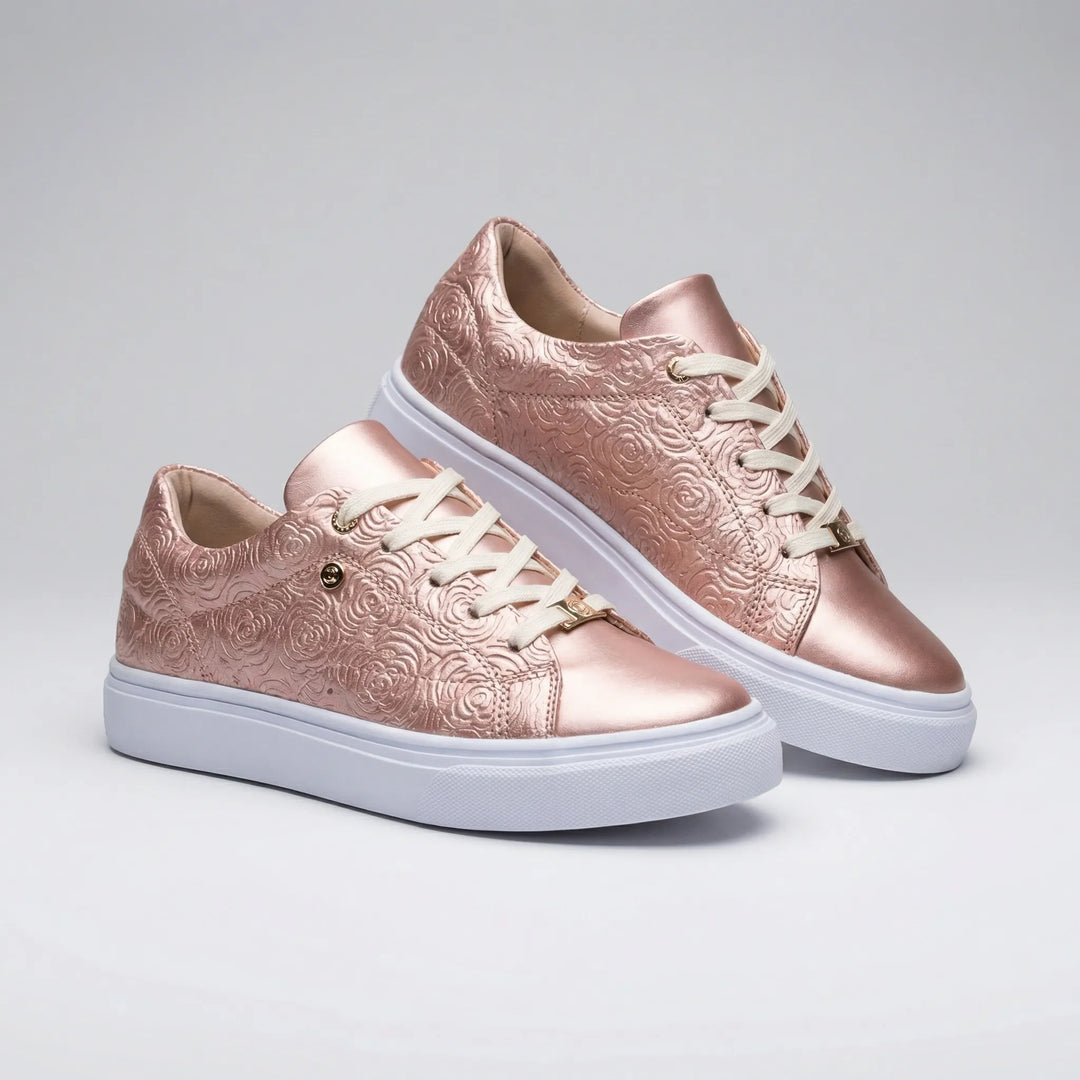 Glemsol - Zapatilla con cordones y plataforma grabada
