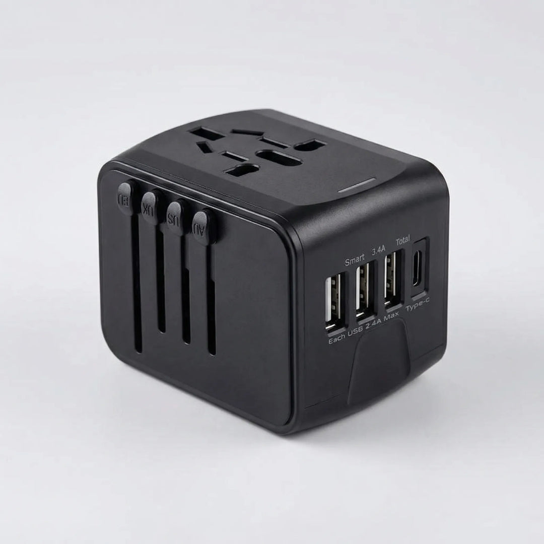 Globtrex - Adaptador de viaje universal compacto todo en uno