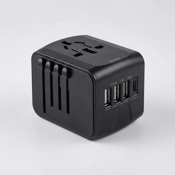 Globtrex - Adaptador de viaje universal compacto todo en uno