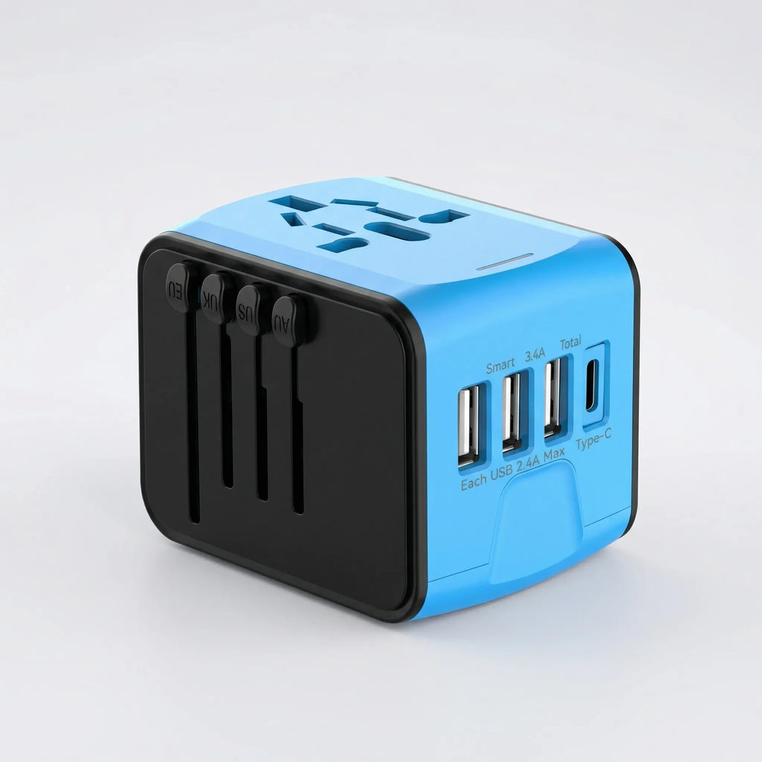 Globtrex - Adaptador de viaje universal compacto todo en uno