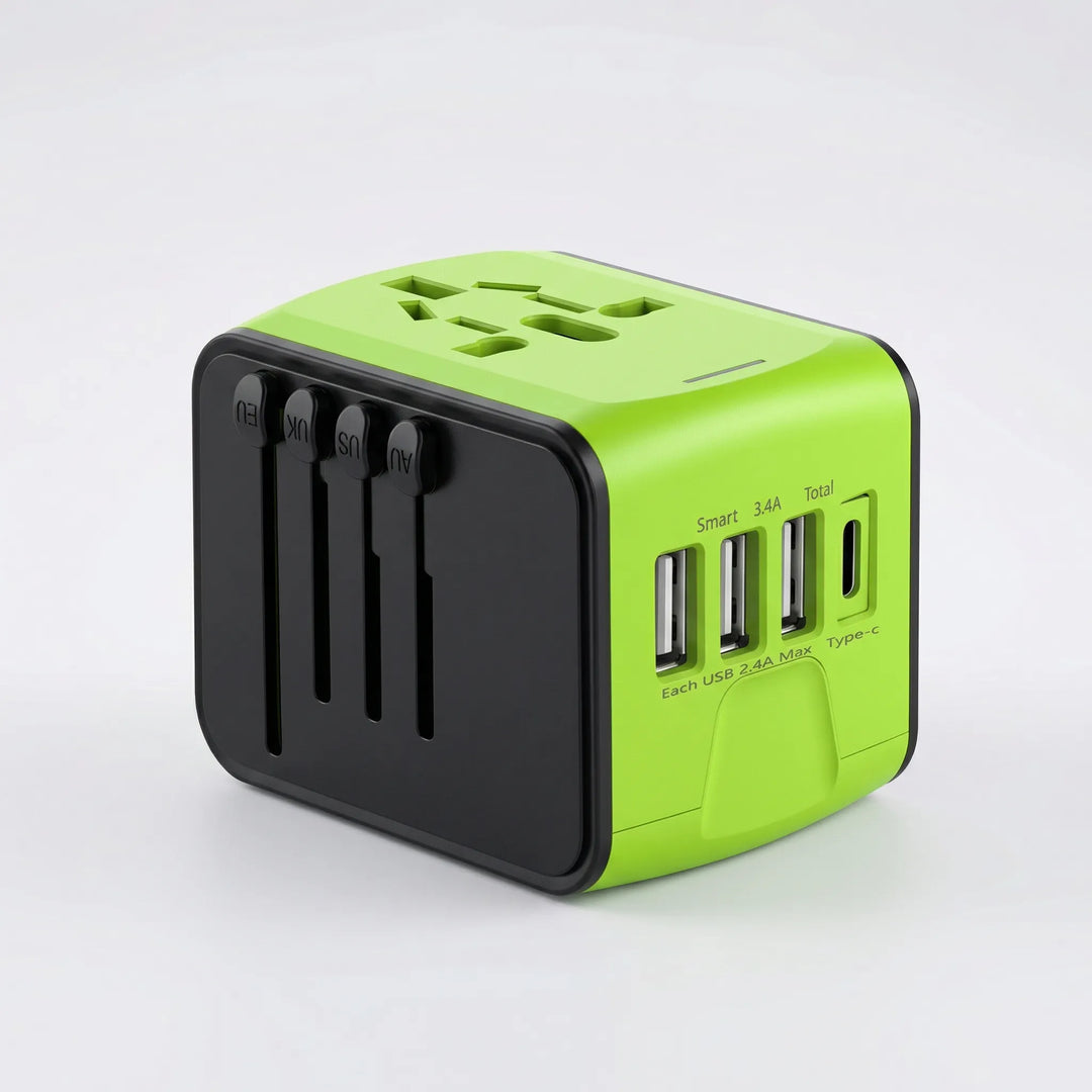 Globtrex - Adaptador de viaje universal compacto todo en uno