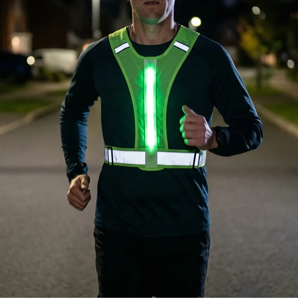 Glowstrap - Chaleco reflectante LED de seguridad para correr