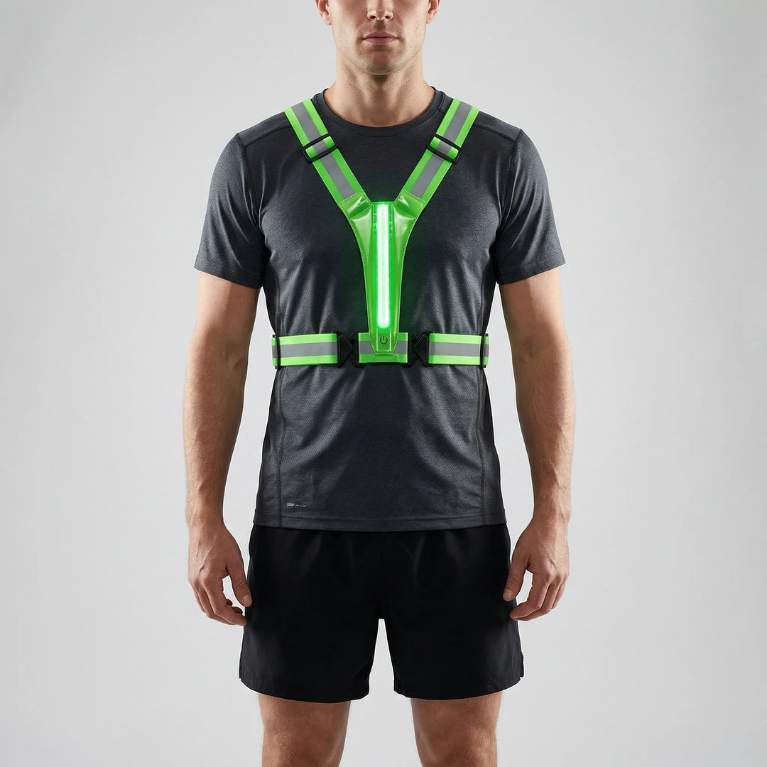 Glowstrap - Chaleco reflectante LED de seguridad para correr