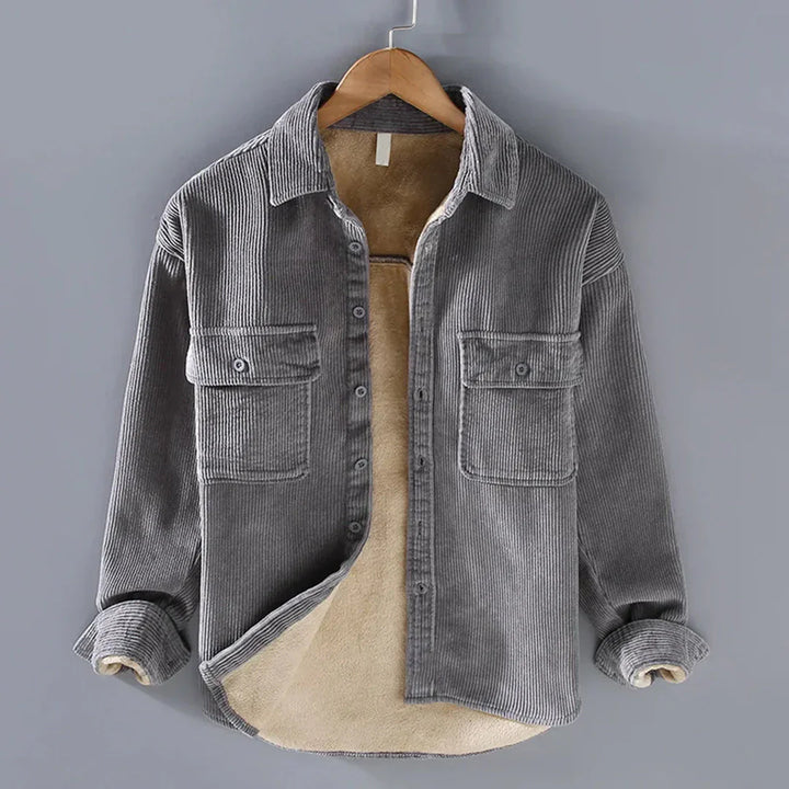 Camisa de pana: camisa de hombre cálida, vintage y casual