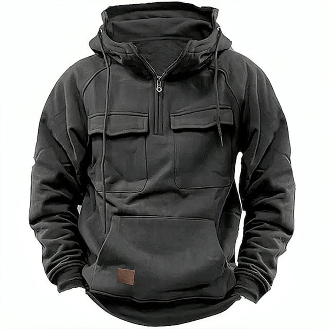 Sudadera con capucha de estilo retro de moto para hombre: el estilo robusto se une a la comodidad diaria