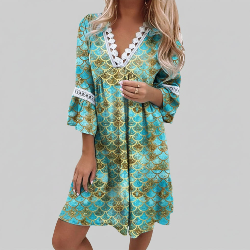 Vestido Suelto Impreso Estiloso
