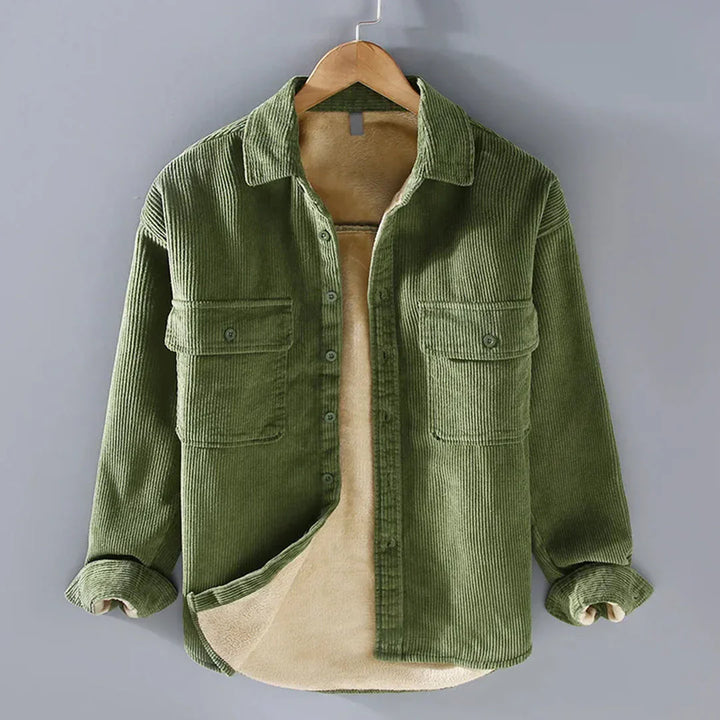 Camisa de pana: camisa de hombre cálida, vintage y casual