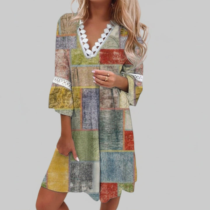Vestido Suelto Impreso Estiloso
