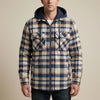 Chaqueta de Camisa a Cuadros con Capucha para Hombres