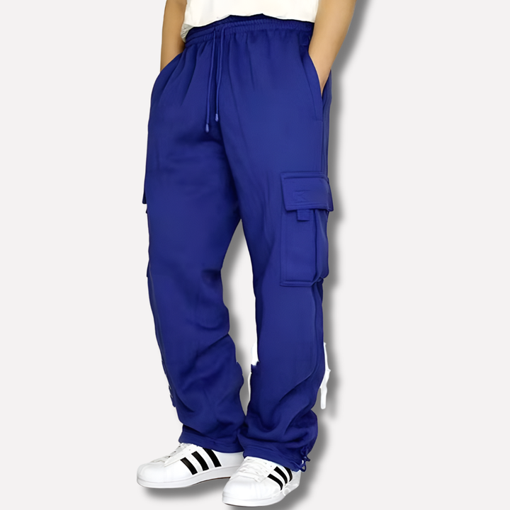 Pantalones de Exterior para Hombres con Diseño de Múltiples Bolsillos – Estilo Rugoso se Encuentra con Utilidad Práctica