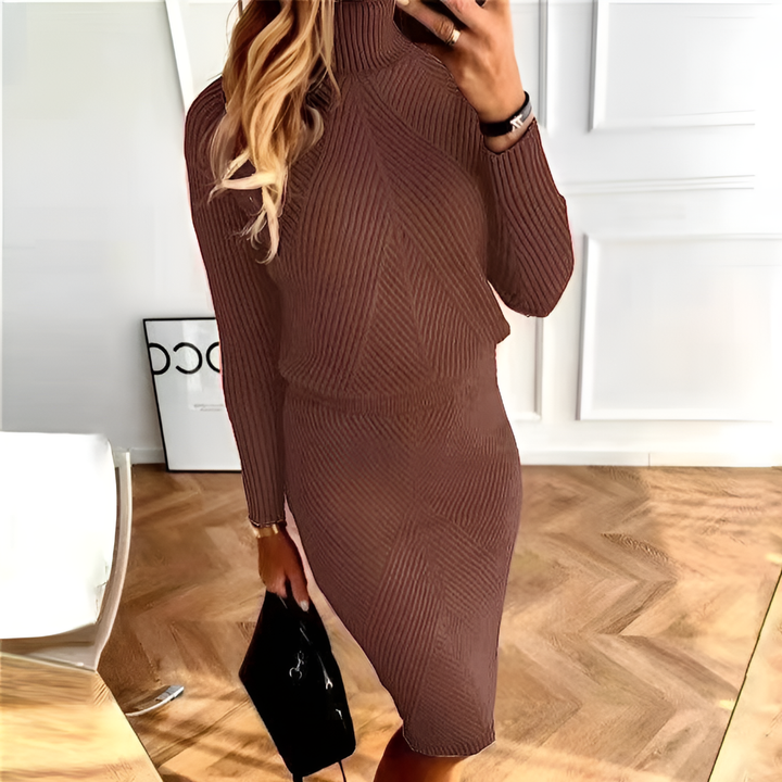 Vestido Pullover de Tricot para Mujeres – Estilo Acogedor con Calidez Diaria