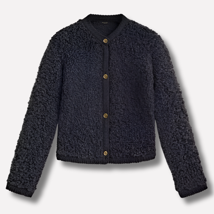 Cardigan de Botón para Mujeres – Capa Suave con Textura de Declaración