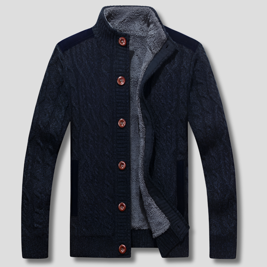 Cardigan Forrado de Peluche para Hombres