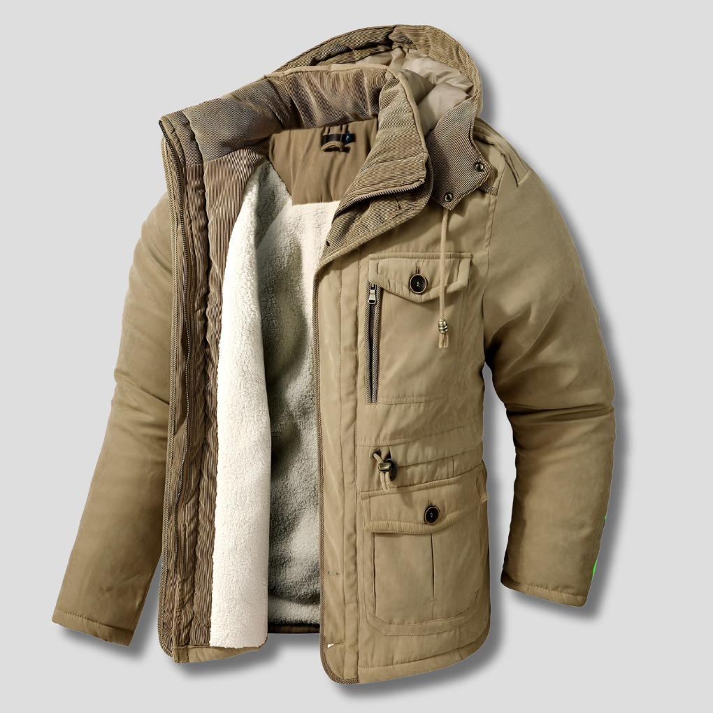 Chaqueta de Invierno Multi-Bolsillo para Hombres – Diseño Versátil para Tiempo Frío