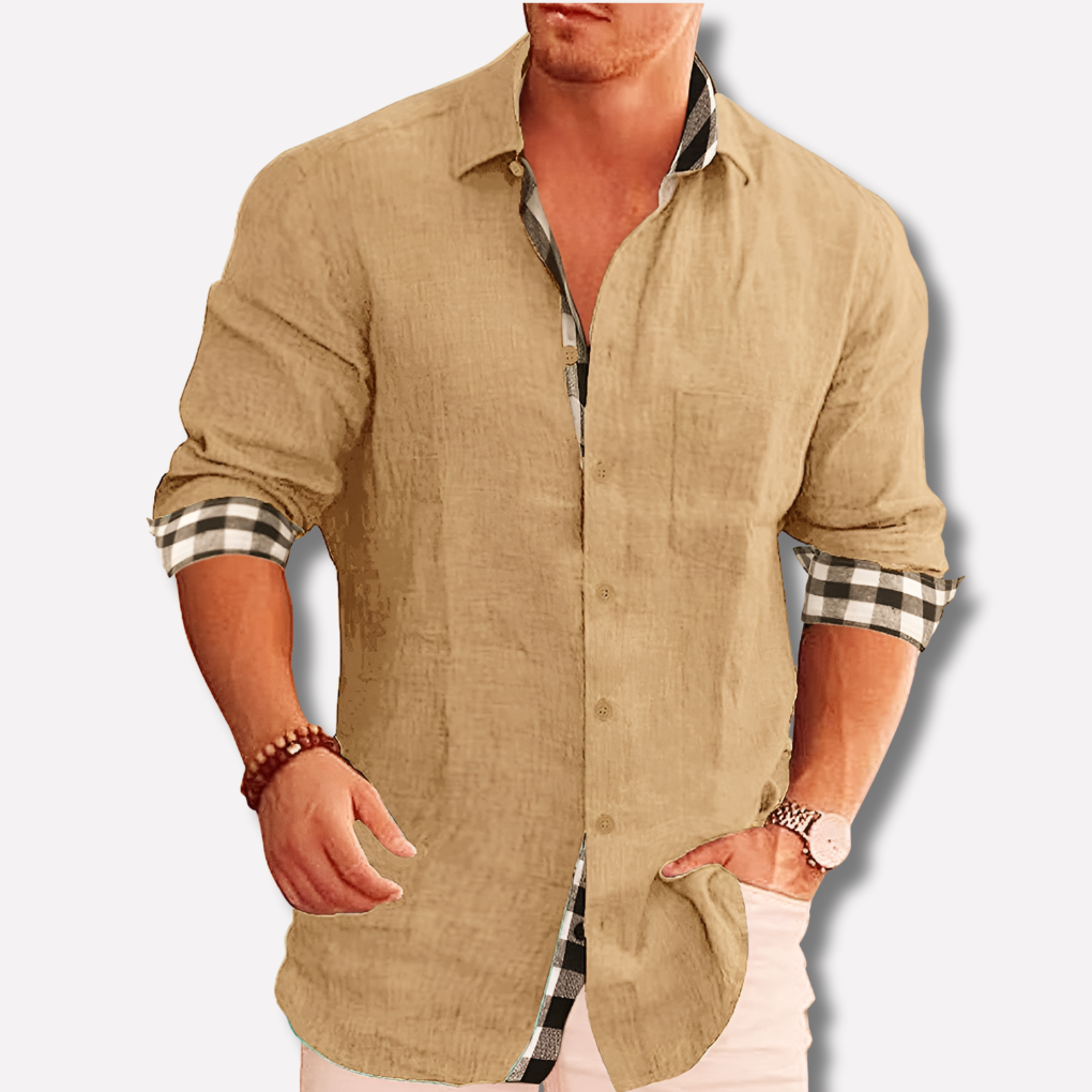 Camisa de Hombre – Esencial Diario con Líneas Limpias