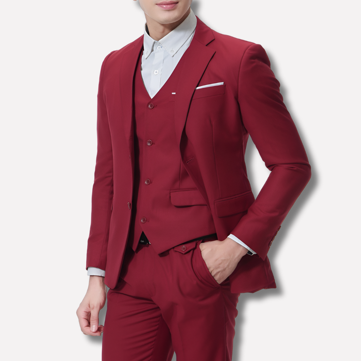 Traje de Tres Piezas Slim-Fit para Hombres