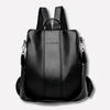 mochila de cuero antirrobo para mujer