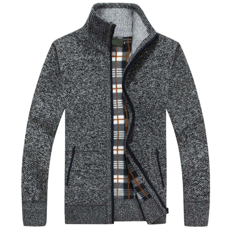 Jersey de punto para hombre con cremallera, que aúna calidez y estilo