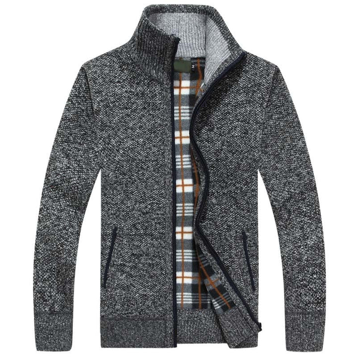 Jersey de punto para hombre con cremallera, que aúna calidez y estilo