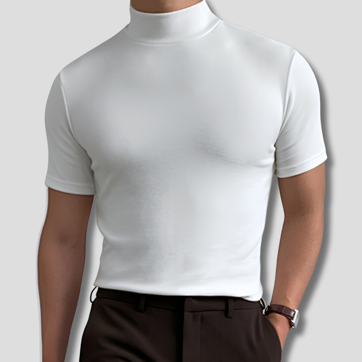 Camisa de Cuello Alto Transpirable para Hombres