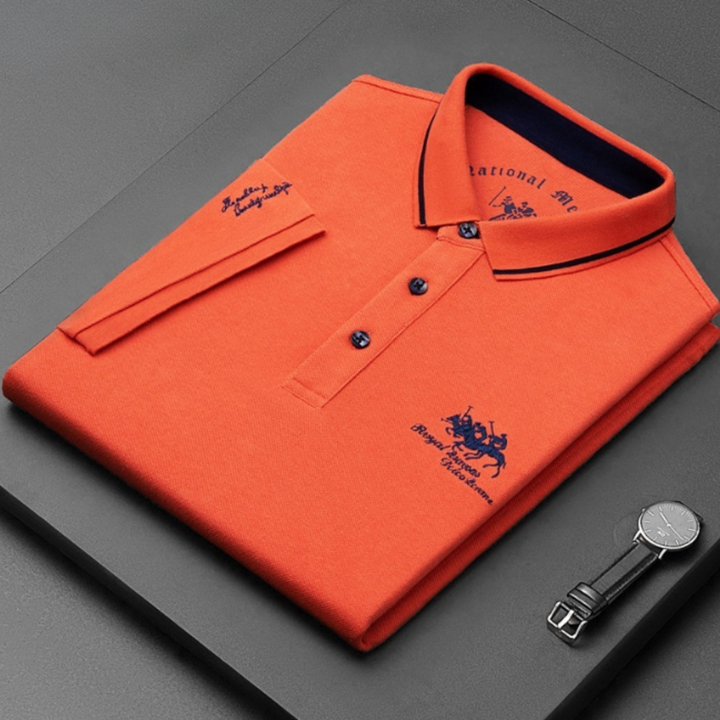 Camisa Polo Casual de Botón para Hombres