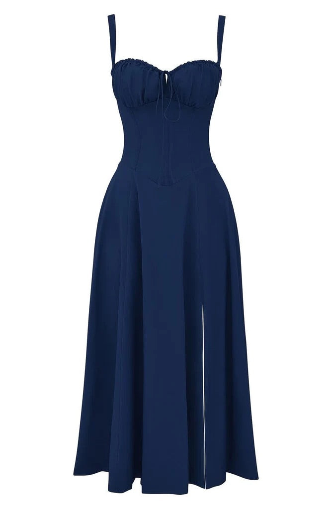 Vestido floral que marca la cintura