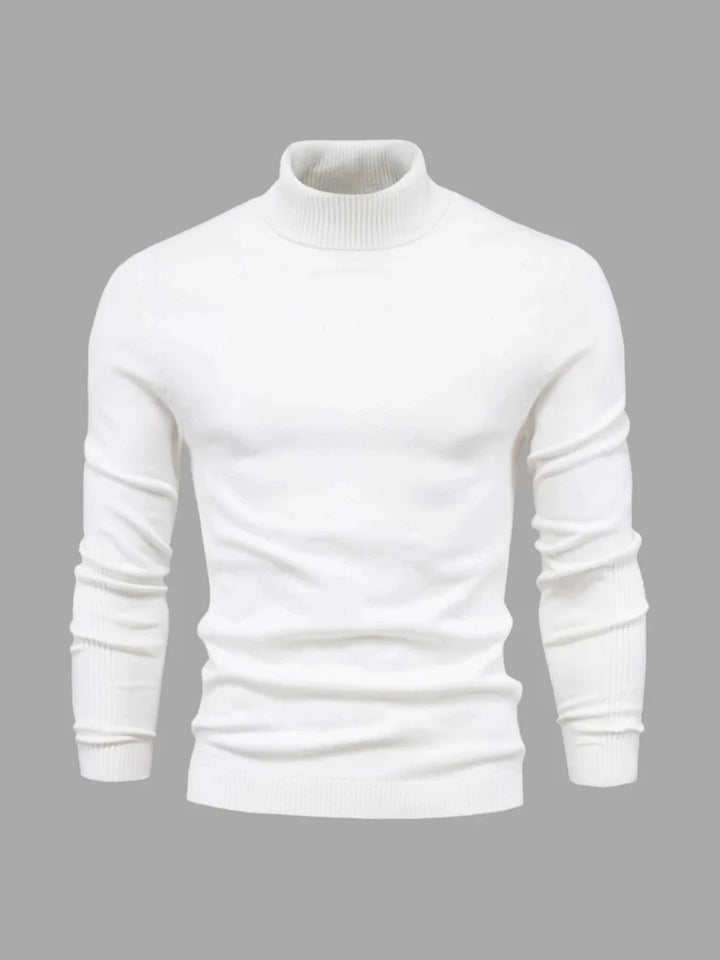 Suéter de Cuello Alto para Hombres – Lavable y Versátil