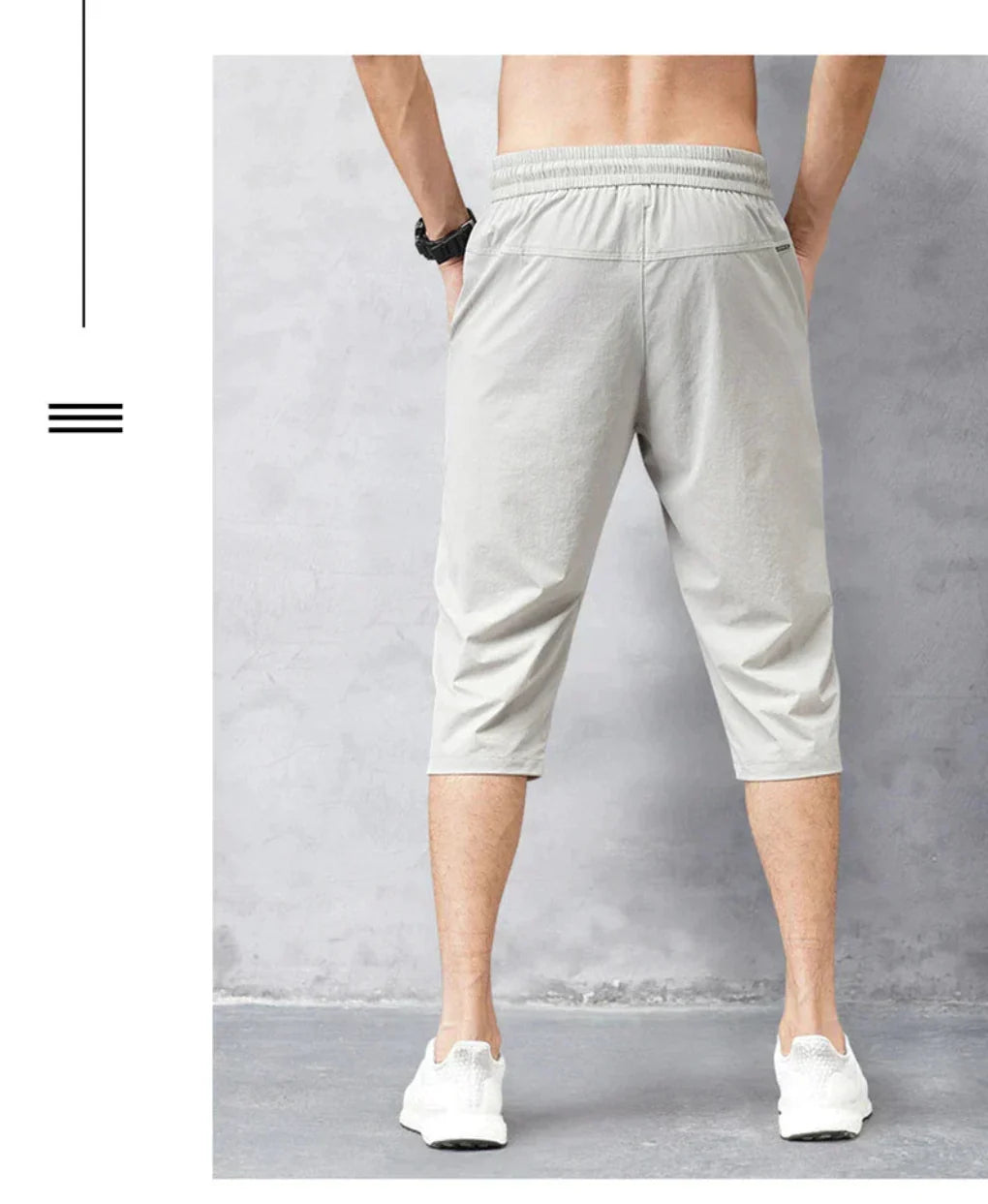 Pantalones de Nylon para Hombres 3/4 – Secado Rápido y Versátiles