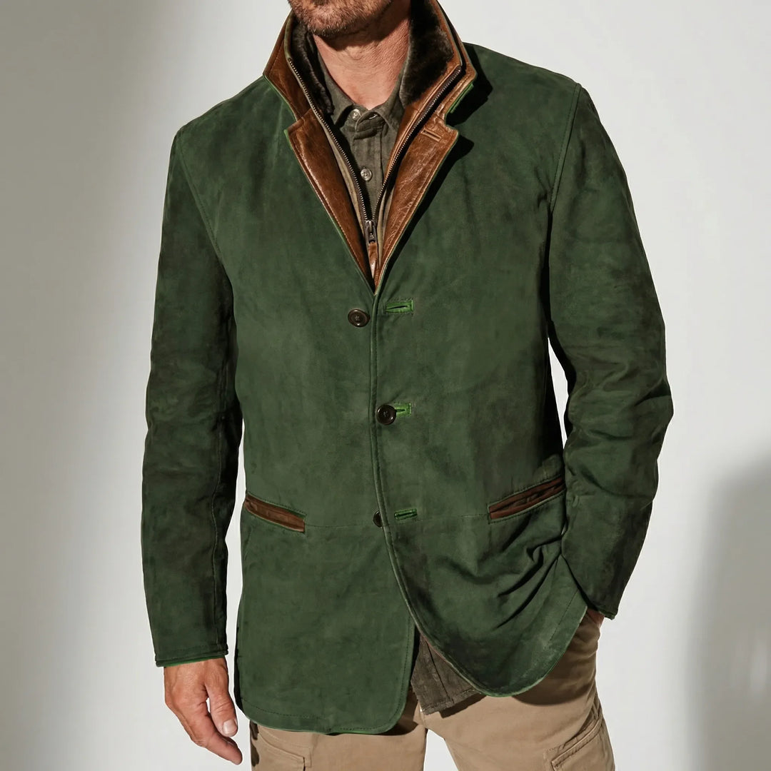 Heritawn - Chaqueta de hombre con botones frontales, inspirada en la tradición.