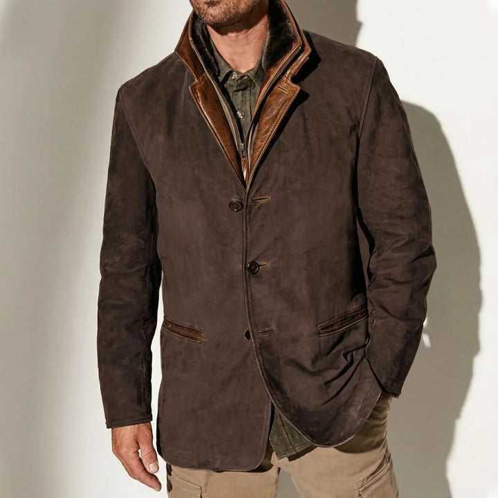 Heritawn - Chaqueta de hombre con botones frontales, inspirada en la tradición.