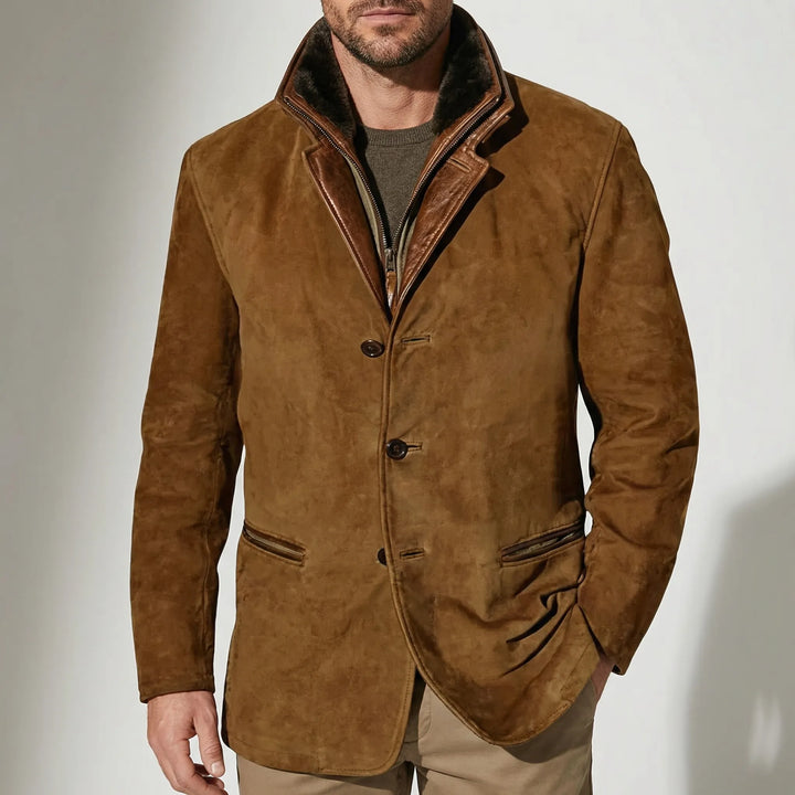 Heritawn - Chaqueta de hombre con botones frontales, inspirada en la tradición.