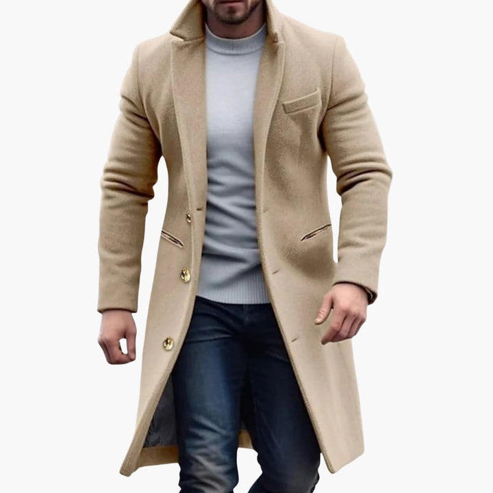 Abrigo Largo de Hombre – Estilo Botonera