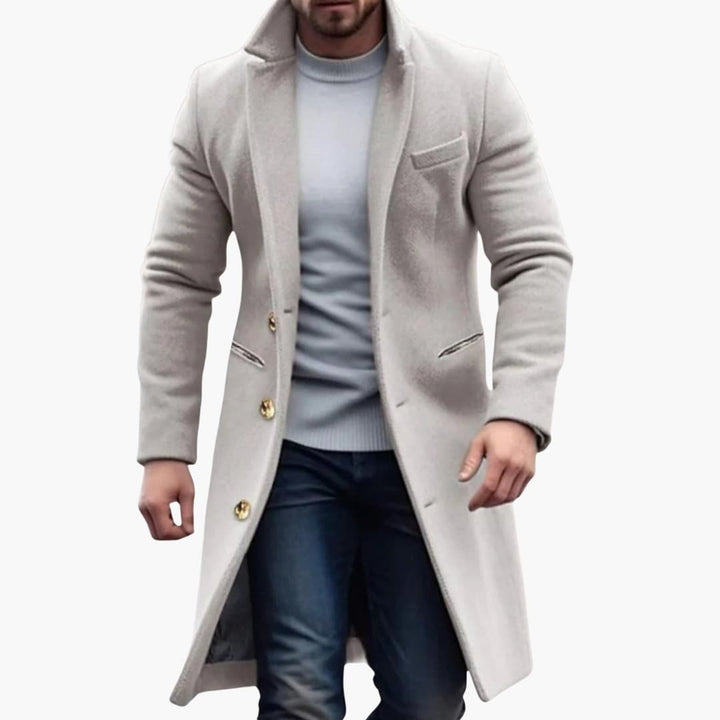 Abrigo Largo de Hombre – Estilo Botonera