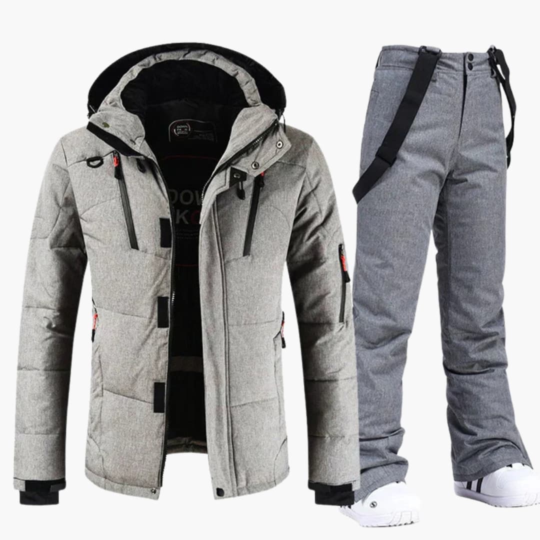 Conjunto de Esquí para Hombres – Chaqueta con Capucha y Pantalones