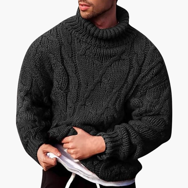 Suéter de Cuello Alto para Hombre – Pullover de Punto Clásico