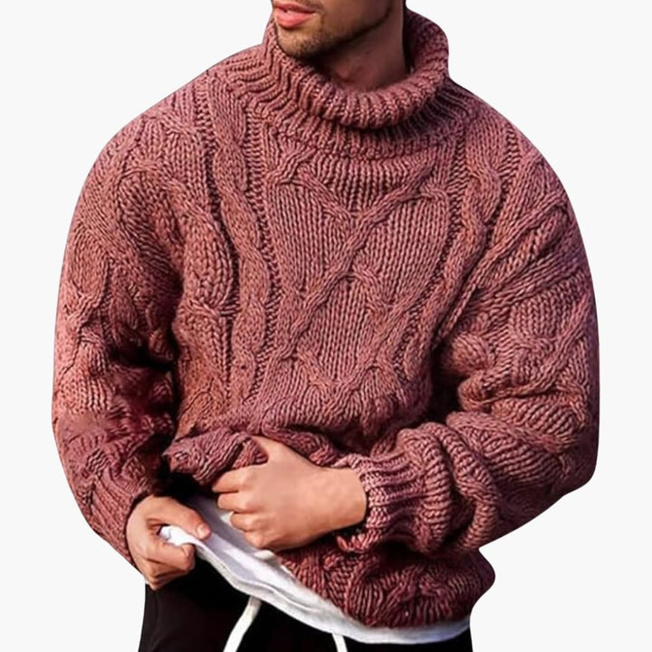 Suéter de Cuello Alto para Hombre – Pullover de Punto Clásico