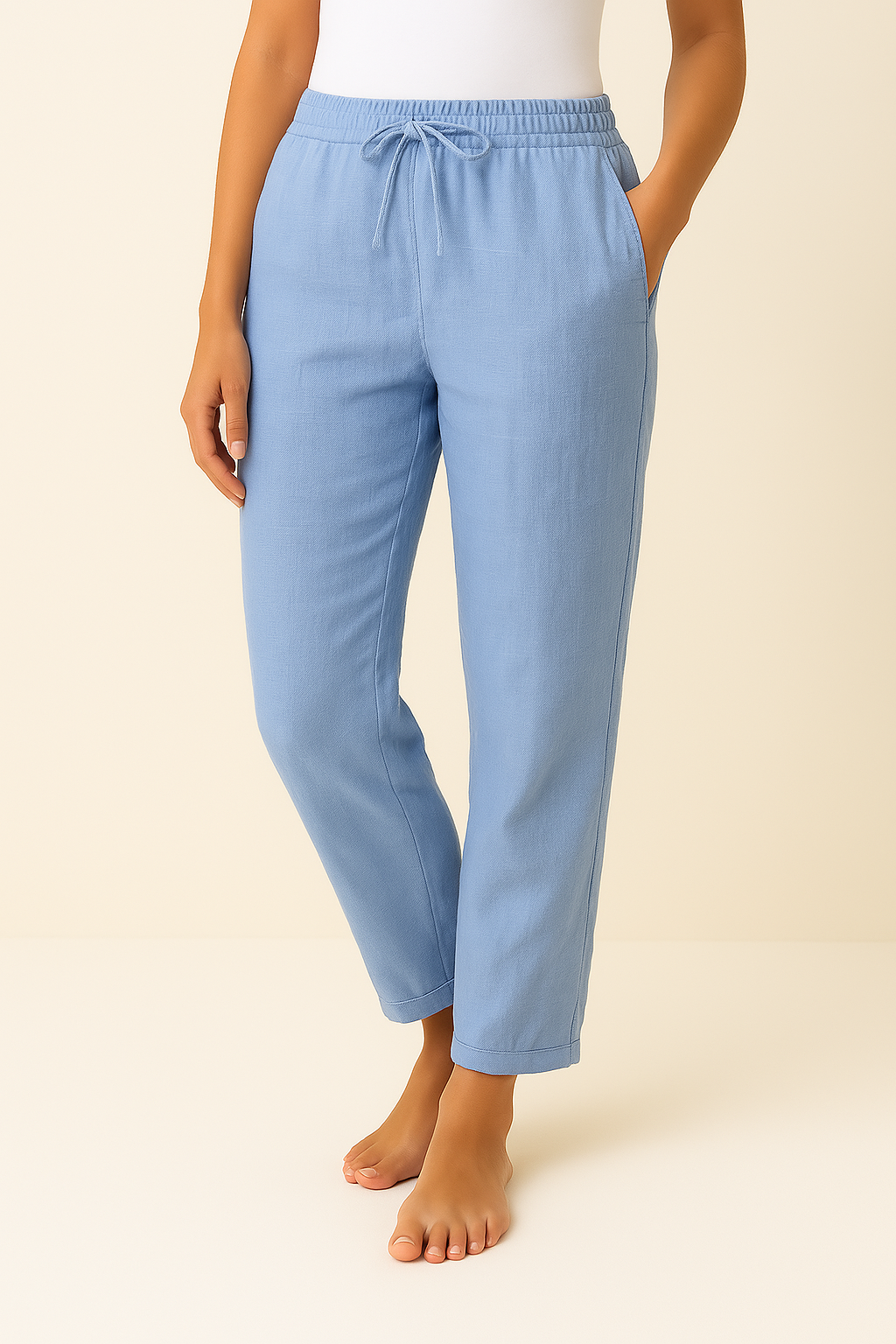 Pantalones de mezcla de lino: elegancia natural para cualquier ocasión
