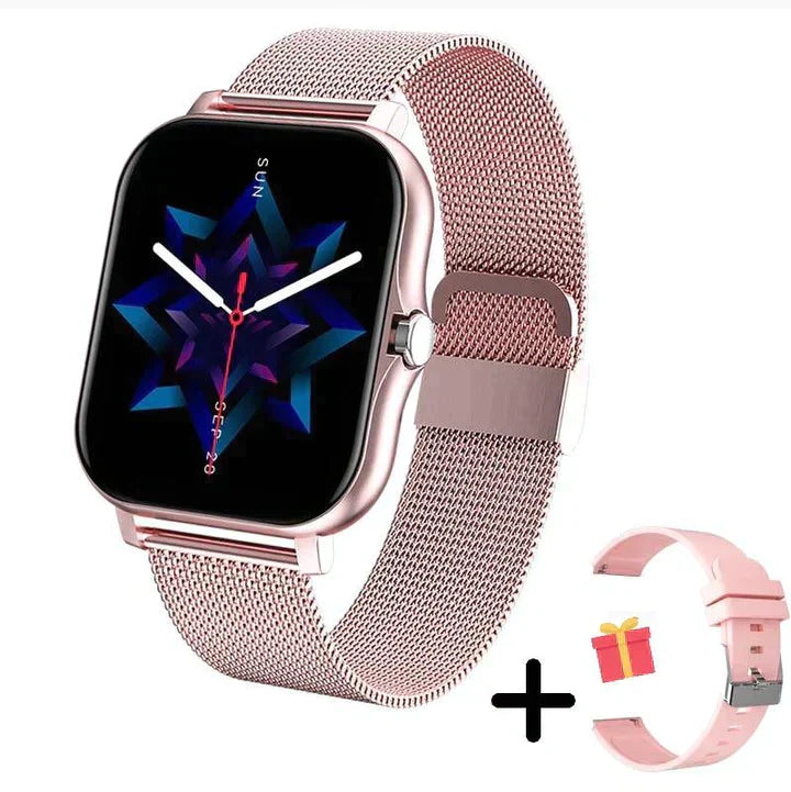 Reloj Inteligente Fitness, Llamadas Bluetooth y Monitoreo de Salud