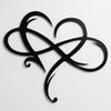Escultura de Pared de Metal Corazón Infinito