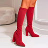 Botas elásticas hasta la rodilla para mujer